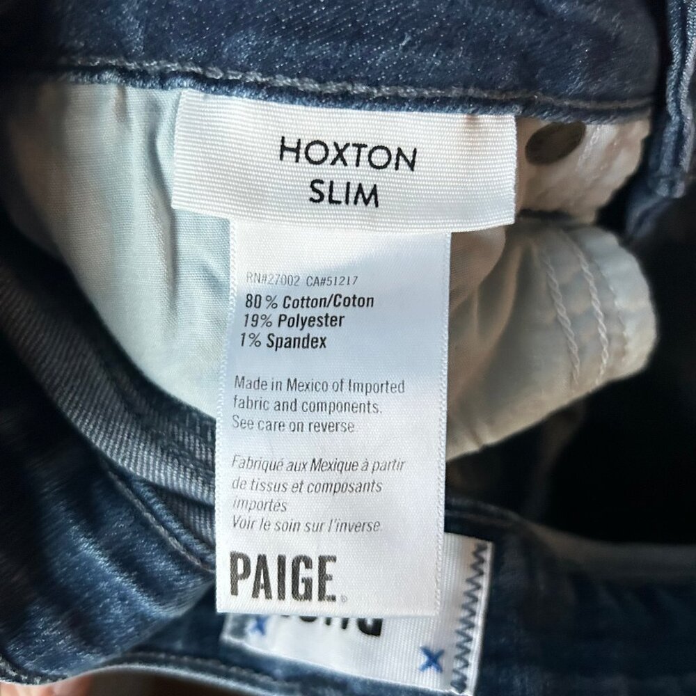 PAIGE Hoxton Slim Jeans Women 26 Blue Stretch Denim - Picture 7 of 10